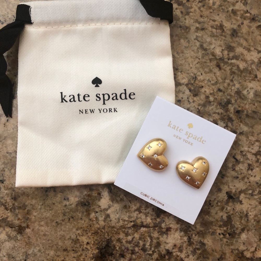 Kade Spade Gold Heart studs